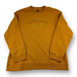 Dark Seas Division NWOT Men's Heavyweight Crewneck Logo Sweatshirt‎ 2XL Gold